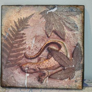 Vintage Salamander Raku Tile by Dave and Boni Deal